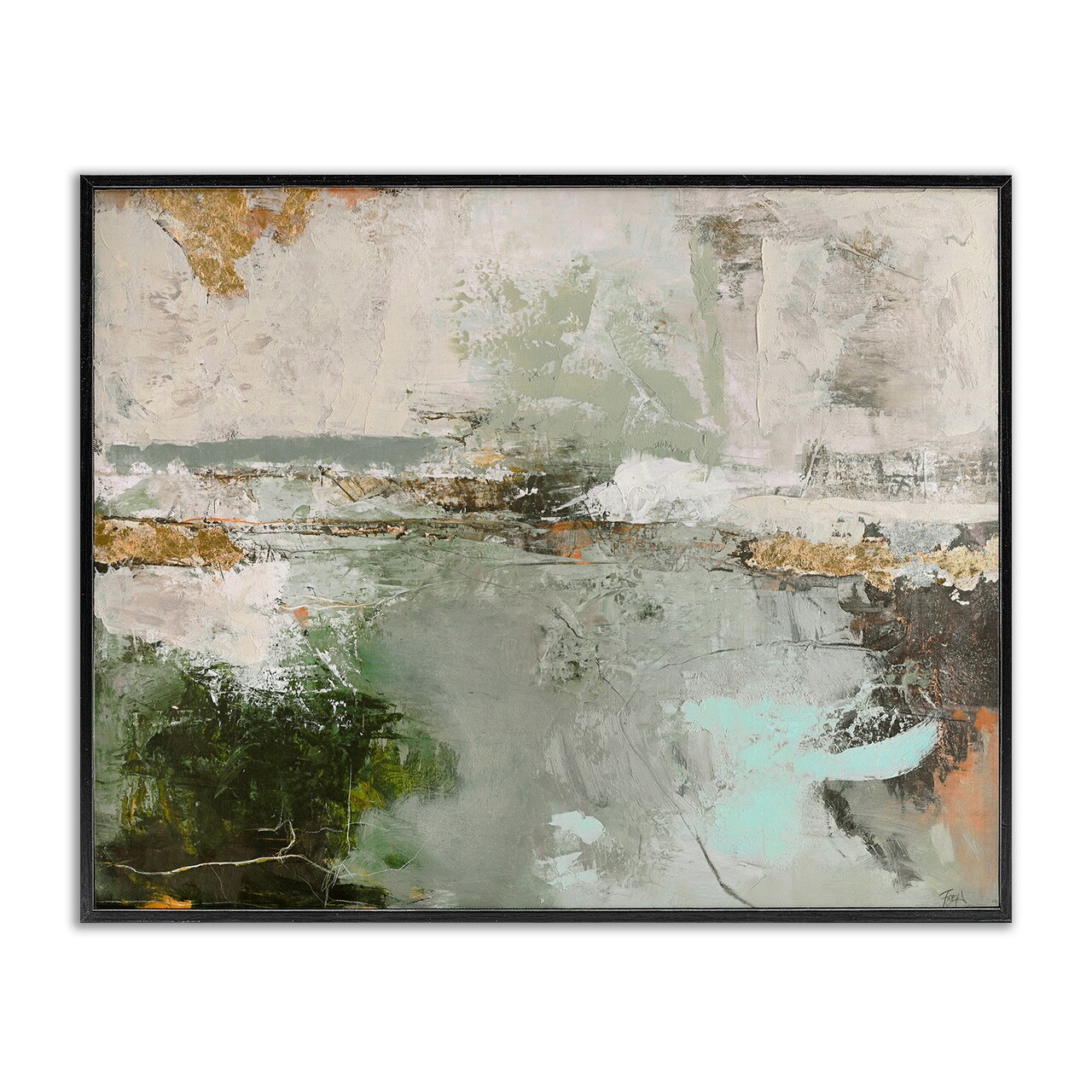 Stupell Industries Abstract Seascape Landscape Framed Giclee Wall Art Design by Design Fabrikken
